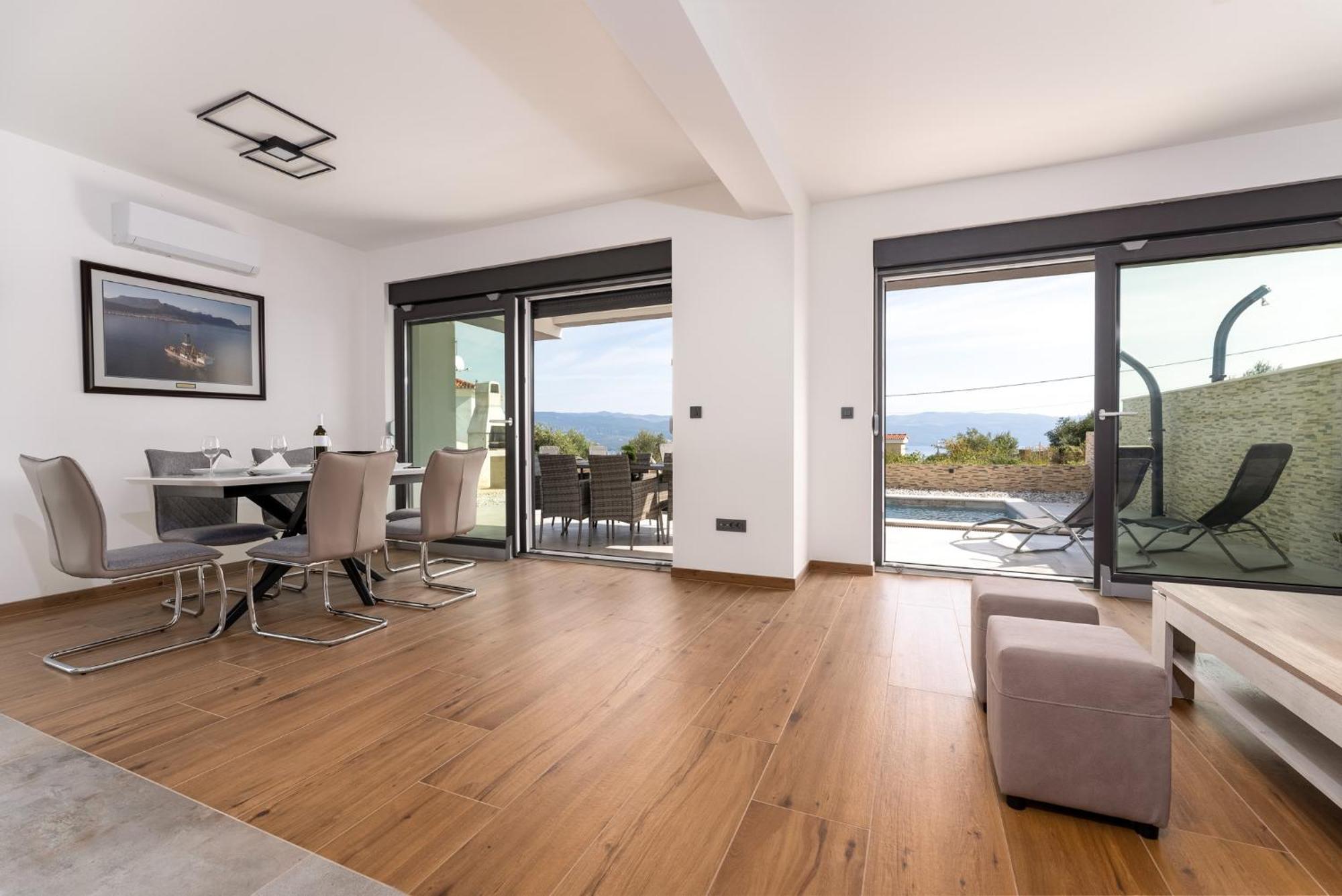 Rosemary -semi-detached With A Pool And A Panoramic View, Close To A Sandy - By Traveler Tourist Agency Krk *
